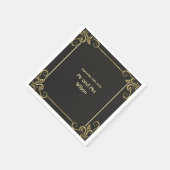 金ゴールドエレガントアールデコヴィンテージカクテルディナー スタンダードカクテルナプキン (角)