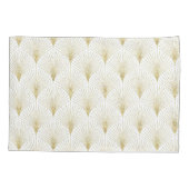 金ゴールドエレガントアールデコ幾何学模様 枕カバー (裏面)