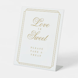 金ゴールドエレガントアールデコ愛は甘い 台座サイン