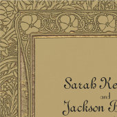 金ゴールドエレガントアールヌーボー結婚ヴィンテージ 招待状