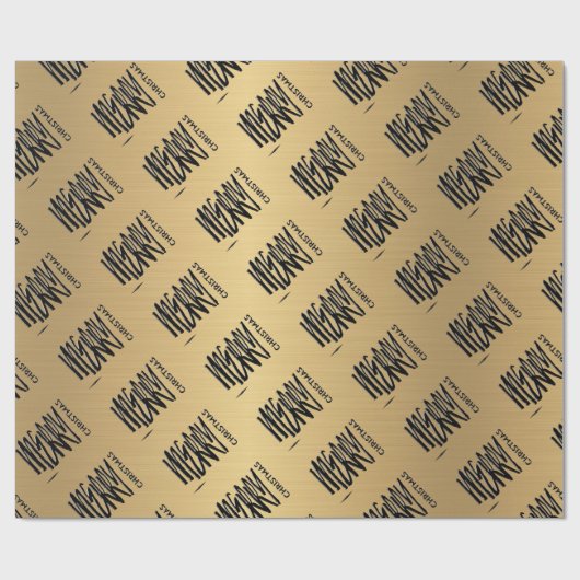 金ゴールドエレガントイエロークリスマスブモダンラック ラッピングペーパー (フラット)