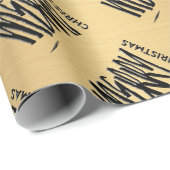 金ゴールドエレガントイエロークリスマスブモダンラック ラッピングペーパー (ロールコーナー)