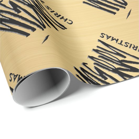 金ゴールドエレガントイエロークリスマスブモダンラック ラッピングペーパー (ロールコーナー)