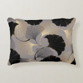 金ゴールドエレガントイチョウ、ヴィンテージの背景。 アクセントクッション (正面)