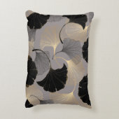 金ゴールドエレガントイチョウ、ヴィンテージの背景。 アクセントクッション (裏面(縦))