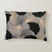 金ゴールドエレガントイチョウ、ヴィンテージの背景。 アクセントクッション (裏面)