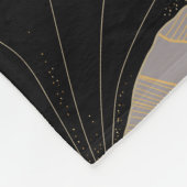 金ゴールドエレガントイチョウ、ヴィンテージの背景。 フリースブランケット (角)