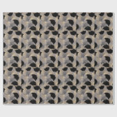 金ゴールドエレガントイチョウ、ヴィンテージの背景。 ラッピングペーパー (フラット)