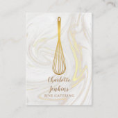 金ゴールドエレガントウィスクケータリングマーブルスワーズ 名刺 (正面)