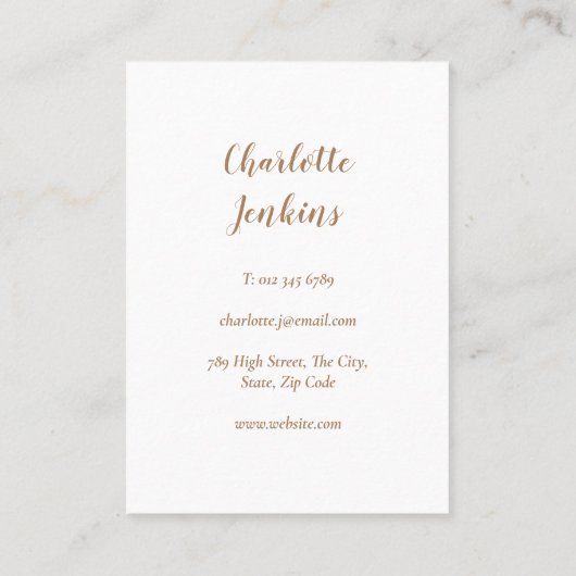 金ゴールドエレガントウィスクケータリングマーブルスワーズ 名刺 (裏面)