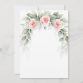 金ゴールドエレガントウォーターカラーピンクキンセアニラ 招待状 (裏面)