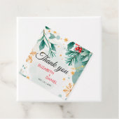 金ゴールドエレガントウォーターカラーホリークリスマスメッセージカード フェイバータグ (インサイチュ)