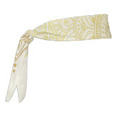 金ゴールドエレガントオンクリームフローラヘナマンダラ タイヘッドバンド (回転270)