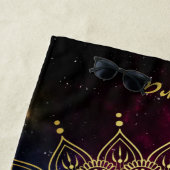 金ゴールドエレガントオンダーク星雲フローラヘナマンダラ ビーチタオル (インサイチュ)