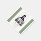 金ゴールドエレガントオーナメント卒業2写真 スタンダードカクテルナプキン (角)