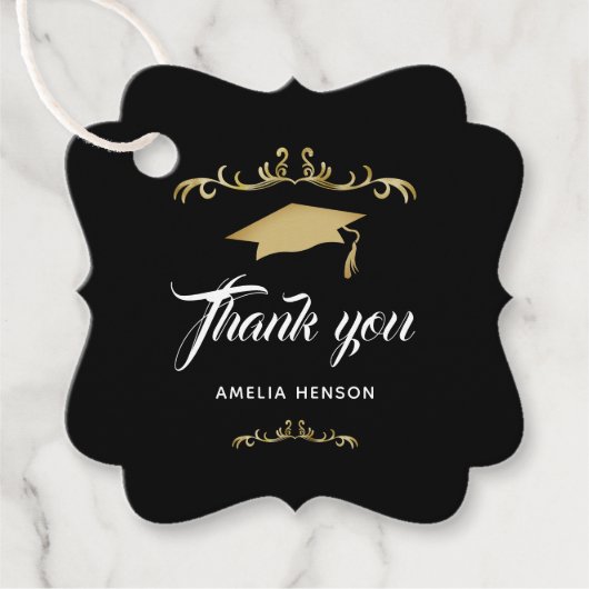 金ゴールドエレガントオーナメント目盛りキャップ フェイバータグ (正面)