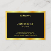 金ゴールドエレガントカスタムテンプレートモダンプロフェッショナル 名刺 (裏面)