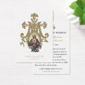 金ゴールドエレガントカソリッ結婚クの祈りの言葉カード (デスク)