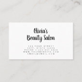 金ゴールドエレガントキスメイクアップアーティストの名刺 名刺 (裏面)