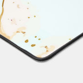 金ゴールドエレガントキツネマーブルモノグラム美しいサロン デスクマット (コーナー)