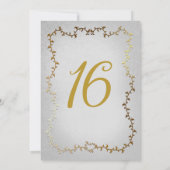 金ゴールドエレガントキャリッジホワイトストーリーブックスウィート16 招待状 (裏面)