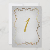 金ゴールドエレガントキャリッジホワイトストーリーブック1st誕生日 招待状 (裏面)