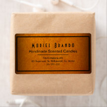 金ゴールドエレガントキャンドルカンパニーV4差出人住所ラベル