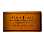 金ゴールドエレガントキャンドルカンパニーV4差出人住所ラベル ラベル (正面)