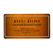 金ゴールドエレガントキャンドルカンパニーV4差出人住所 ラベル (正面)