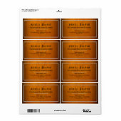 金ゴールドエレガントキャンドルカンパニーV4差出人住所 ラベル (フルシート)