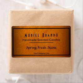 金ゴールドエレガントキャンドル会社V4キャンドル瓶ラベル ラベル