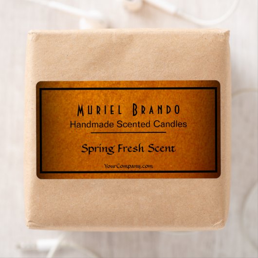 金ゴールドエレガントキャンドル会社V4キャンドル瓶ラベル ラベル (インサイチュ)