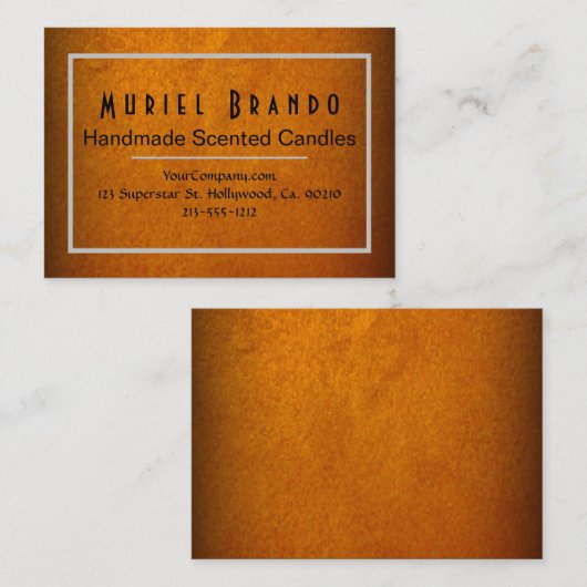 金ゴールドエレガントキャンドル会社V4名刺 名刺 (正面/裏面)