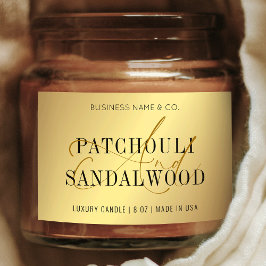 金ゴールドエレガントキャンドル瓶の製品包装ラベル フードラベル