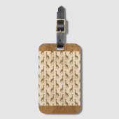 金ゴールドエレガントキリングリッタースパークルシック ラゲッジタグ (正面縦)
