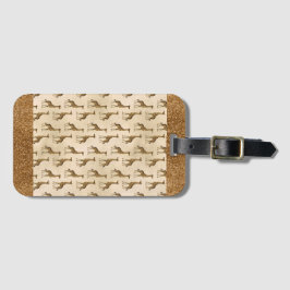 金ゴールドエレガントキリングリッタースパークルシック ラゲッジタグ