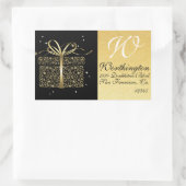 金ゴールドエレガントギフト住所 シールシール – SRF 長方形シール (バッグ)