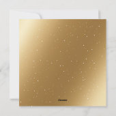 金ゴールドエレガントギフト雪クリスマスカード シーズンカード (裏面)