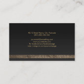 金ゴールドエレガントギリシャのメアンダー鍵モノグラム 名刺 (裏面)