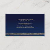 金ゴールドエレガントギリシャのメアンダー鍵モノグラム 名刺 (裏面)