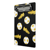 金ゴールドエレガントクラシックサッカーのボール・ブラック ミニクリップボード (アングル2)