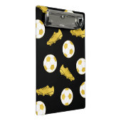 金ゴールドエレガントクラシックサッカーのボール・ブラック ミニクリップボード (アングル)