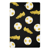 金ゴールドエレガントクラシックサッカーのボール・ブラック ミニクリップボード (裏面)