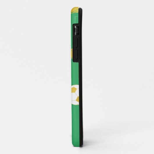 金ゴールドエレガントクラシックサッカーボールのクリーツボールグリーン Case-Mate iPhoneケース (裏面/左)