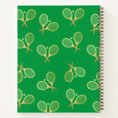 金ゴールドエレガントクラシックテニスラケットの球名 ノートブック (裏面)