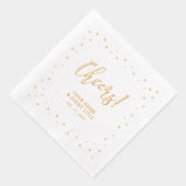 金ゴールドエレガントクラシックパーソナライズされたパーティー 箔ナプキン (右)