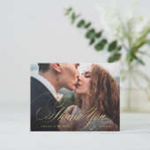 金ゴールドエレガントクラシック書感謝してい写真 ポストカード (スタンド正面)