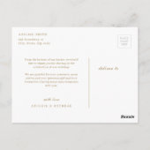 金ゴールドエレガントクラシック書感謝してい写真 ポストカード (裏面)