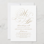 金ゴールドエレガントクラシック書道 招待状 (正面)