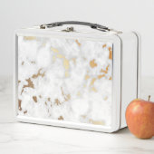 金ゴールドエレガントクラシーマーブルデザイン メタルランチボックス (インサイチュ)